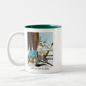 Tasse 2 Couleurs Chat Viking Bleu Dragon Fantastique (Gauche)