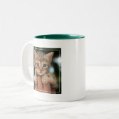 Tasse 2 Couleurs Chaton doux de bébé (Devant gauche)
