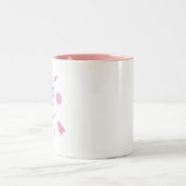 Tasse 2 Couleurs Chaton Rose Chat de l'Espace Nom (Centre)