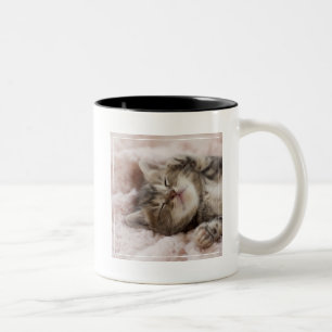 Tasse 2 Couleurs Chaton somnolent