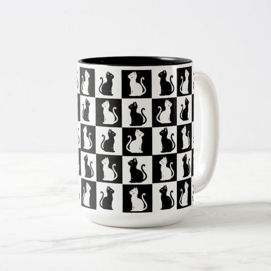 Tasse 2 Couleurs chats (Devant droit)