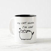 Tasse 2 Couleurs Chats amusants (Devant gauche)