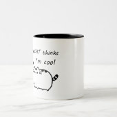 Tasse 2 Couleurs Chats amusants (Centre)