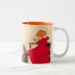 Tasse 2 Couleurs Chats antiques vintages Theophile Steinlen de lait