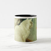 Tasse 2 Couleurs Chats blancs observant le poisson rouge (Centre)