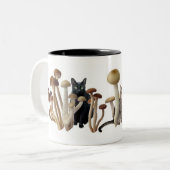 Tasse 2 Couleurs Chats de champignon (Devant gauche)
