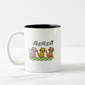 Tasse 2 Couleurs Chats de chant T-shirts et cadeaux (Gauche)