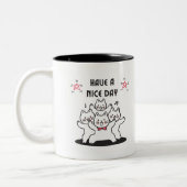 Tasse 2 Couleurs Chats de danse rose mignons (Gauche)