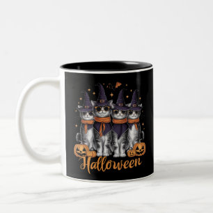 Tasse 2 Couleurs Chats de Halloween cool Cadeau pour fille Cadeau p