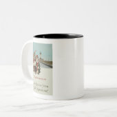 Tasse 2 Couleurs Chats de Noël Duluth Minnesota (Devant gauche)