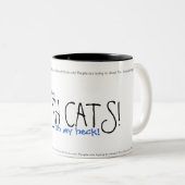 Tasse 2 Couleurs CHATS DE SILENCE ! Ver. 2 (Devant droit)