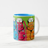 Tasse 2 Couleurs Chats d'infirmière (Devant droit)