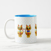 Tasse 2 Couleurs Chats dorés mignons (Gauche)