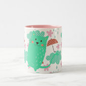 Tasse 2 Couleurs Chats en pluie (Centre)