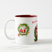 Tasse 2 Couleurs Chats joyeux Noël Animaux (Gauche)
