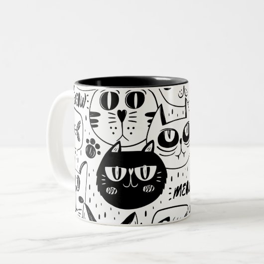 Tasse 2 Couleurs Chats mignons (Devant gauche)