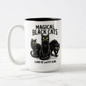 Tasse 2 Couleurs Chats noirs magiques (Gauche)