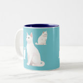 Tasse 2 Couleurs Chats réservés (Devant gauche)