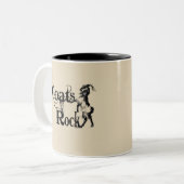Tasse 2 Couleurs CHATS ROCK | par TotallyGoatally™ (Devant gauche)