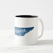 Tasse 2 Couleurs Chattanooga Tennessee Grain de bois (Devant droit)