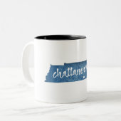 Tasse 2 Couleurs Chattanooga Tennessee Grain de bois (Devant gauche)