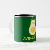 Tasse 2 Couleurs chatte de chat avocat (Devant gauche)
