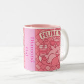 Tasse 2 Couleurs Chatte fine gal diamant (Devant droit)
