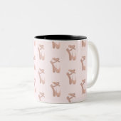 Tasse 2 Couleurs Chaussons de ballet roses danseuse or rose (Devant droit)