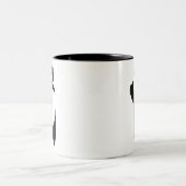 Tasse 2 Couleurs Chaussure à pointe de ballon noir (Centre)