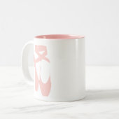 Tasse 2 Couleurs Chaussures pointes de ballon rose (Devant gauche)