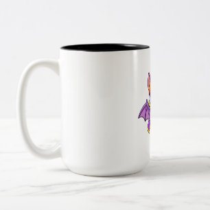 Tasse 2 Couleurs Chauve-souris au chapeau de citrouille avec seau d
