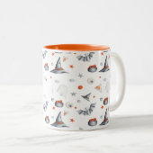 Tasse 2 Couleurs Chauves-souris blondes Halloween Année (Devant droit)