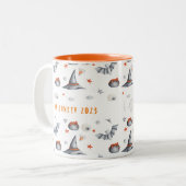 Tasse 2 Couleurs Chauves-souris blondes Halloween Année (Devant gauche)