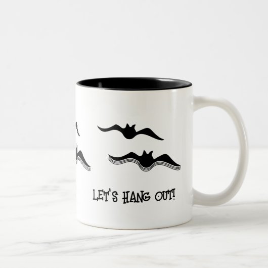 Tasse 2 Couleurs Chauves-souris d'Halloween, Allons-y ! (Droit)