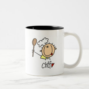 Tasse 2 Couleurs Chef avec t-shirts et cadeaux cuillères