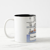 Tasse 2 Couleurs Chef, Cuisinier - Dessin masculin (Gauche)