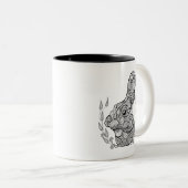 Tasse 2 Couleurs Chef inspiré de lapin en guirlande (Devant droit)