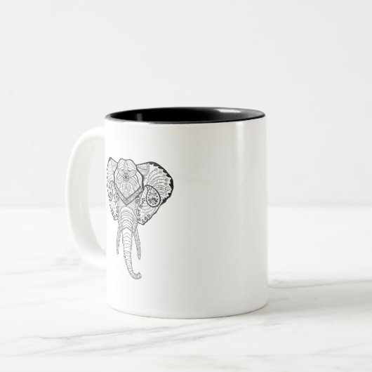 Tasse 2 Couleurs Chef inspiré d'éléphant (Devant gauche)