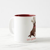 Tasse 2 Couleurs Chef Labrador Retriever Chocolat (Devant gauche)