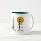 Tasse 2 Couleurs Chemin du parc national Badlands (Devant droit)