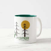 Tasse 2 Couleurs Chemin du parc national Jasper (Devant droit)