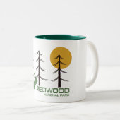 Tasse 2 Couleurs Chemin du parc national Redwood (Devant droit)