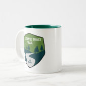 Tasse 2 Couleurs Chemin Sheltowee Trace Kentucky Tennessee (Devant gauche)