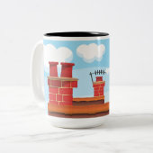 Tasse 2 Couleurs Cheminées Pots (Devant gauche)