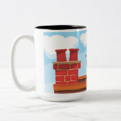 Tasse 2 Couleurs Cheminées Pots (Gauche)