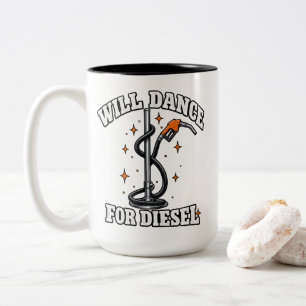 Tasse 2 Couleurs Chemise drôle de camionneur 'Je danserai pour le d