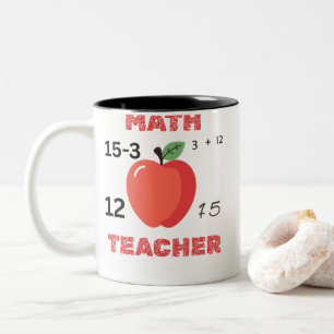 Tasse 2 Couleurs Chemise drôle de professeur de mathématiques avec