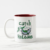 Tasse 2 Couleurs Chemises de pêche de capture et de déverrouillage (Gauche)