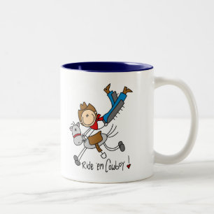 Tasse 2 Couleurs Chemises et Cadeaux Cowboy Stick Figure