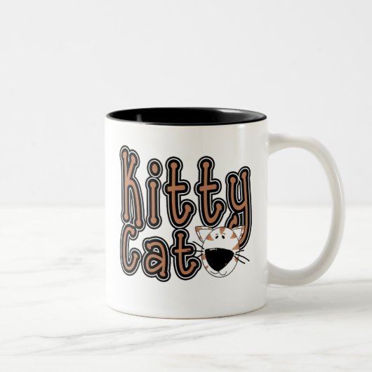 Tasse 2 Couleurs Chemises et cadeaux Cute Kitty Cat (Droit)
